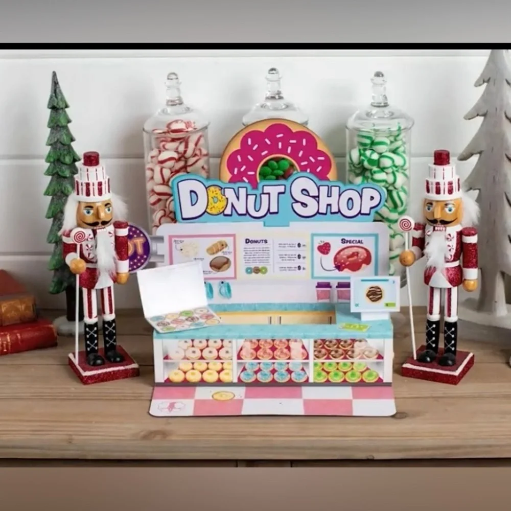 NWT elf on the shelf Insta-Moments Pop-Ups 3 pack Rock star donut shop